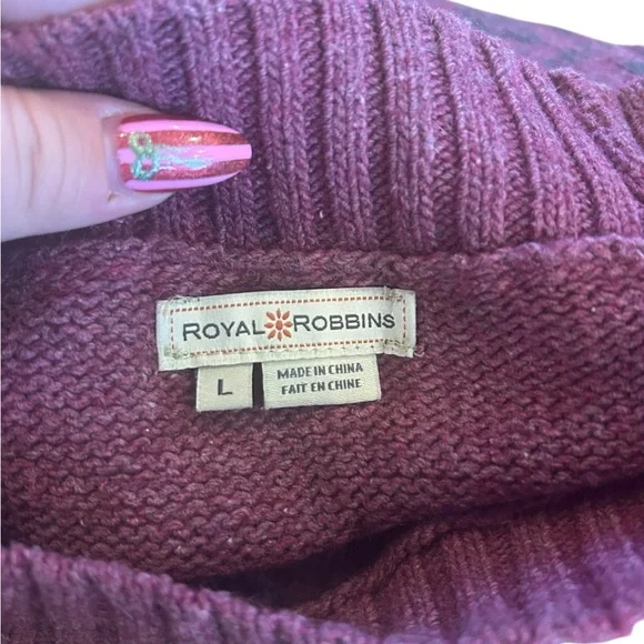 Royal Robbins Purple Crew Neck Sweater - Picture 4 of 4